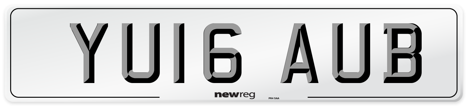 YU16 AUB Number Plate from New Reg